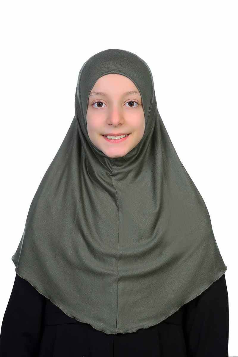 Çocuk Bone Pratik Eşarp Haki - 1