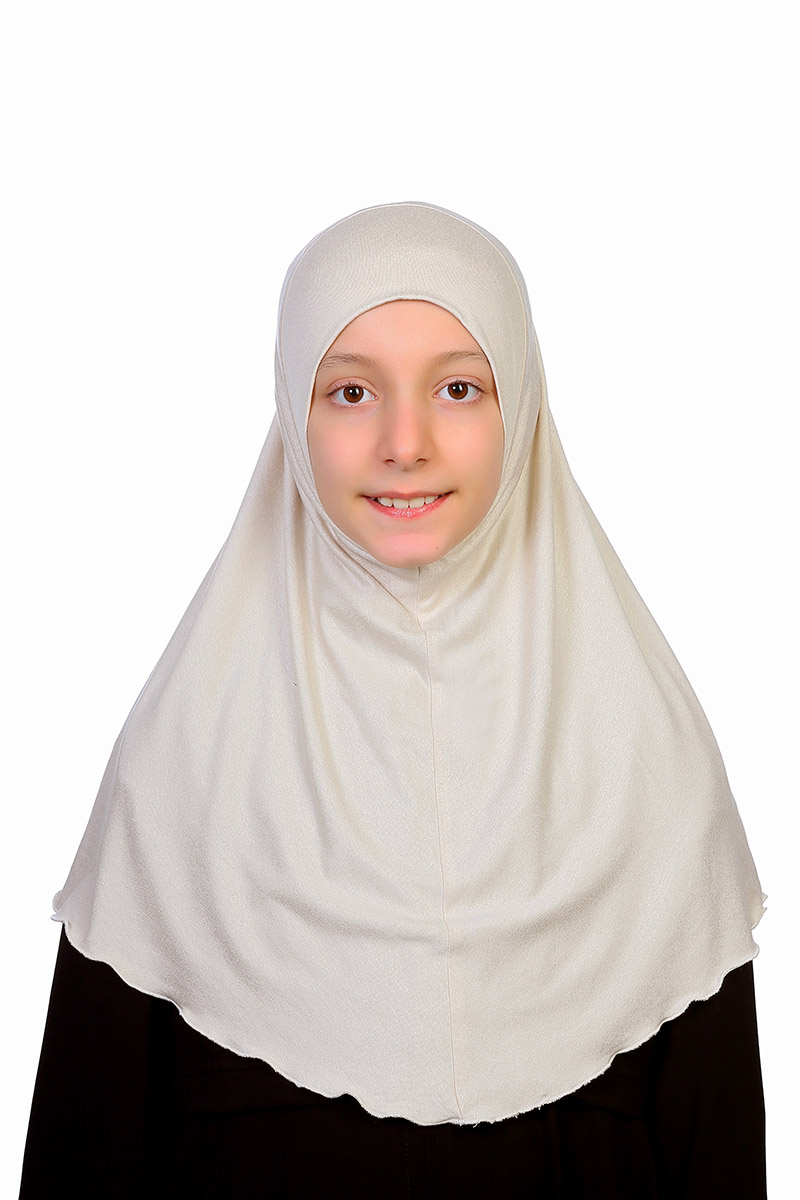 Çocuk Bone Pratik Eşarp Krem 