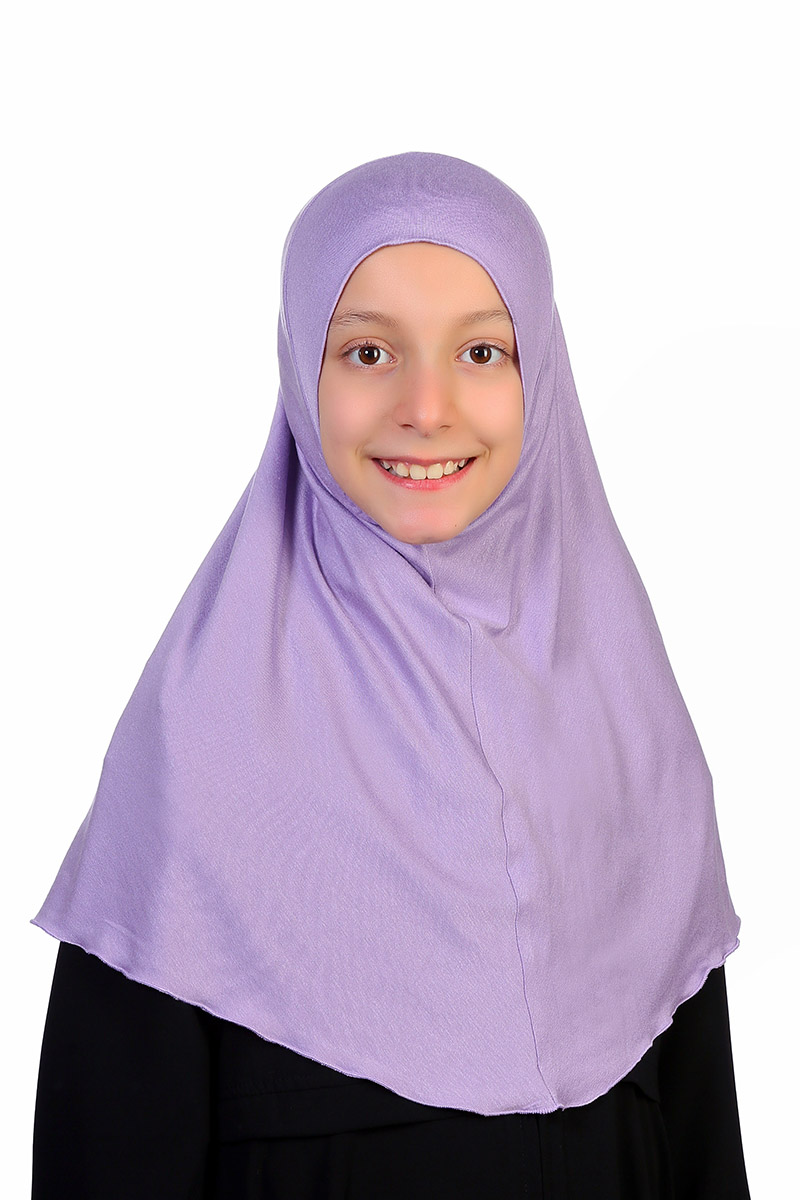 Çocuk Bone Pratik Eşarp Lila 