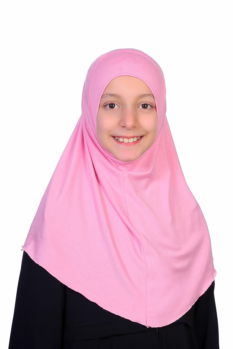 Çocuk Bone Pratik Eşarp Şeker Pembe 