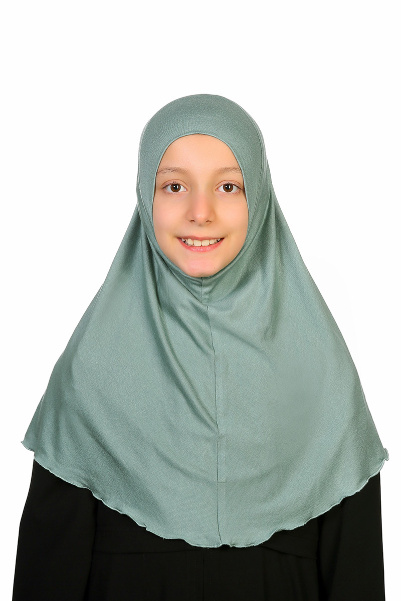 Çocuk Bone Pratik Eşarp Yeşil - 1