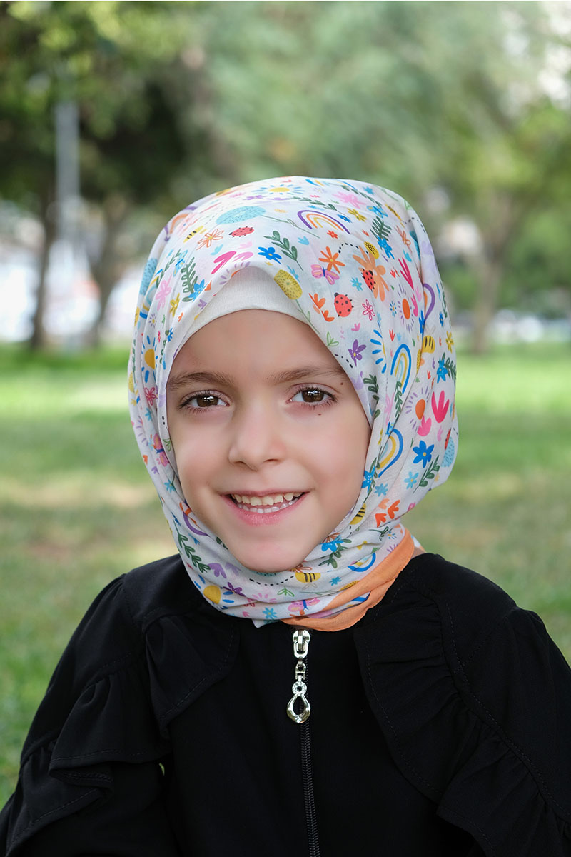 Çocuk Eşarp Gökkuşağı Desenli 