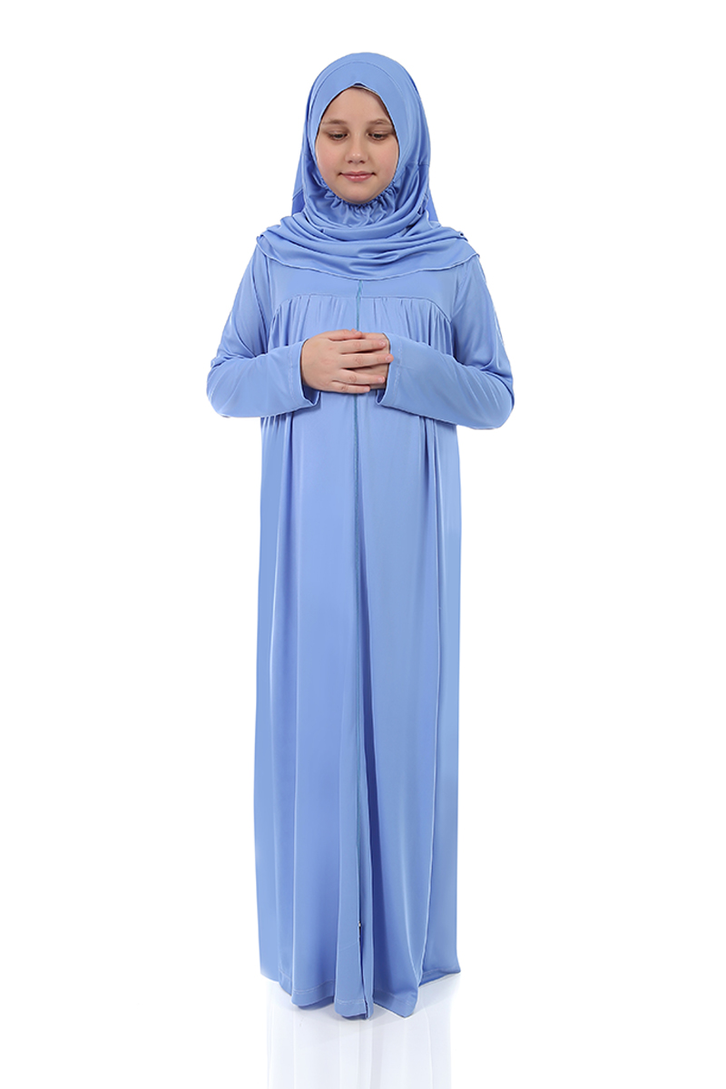 Çocuk Namaz Elbisesi Mavi - 1