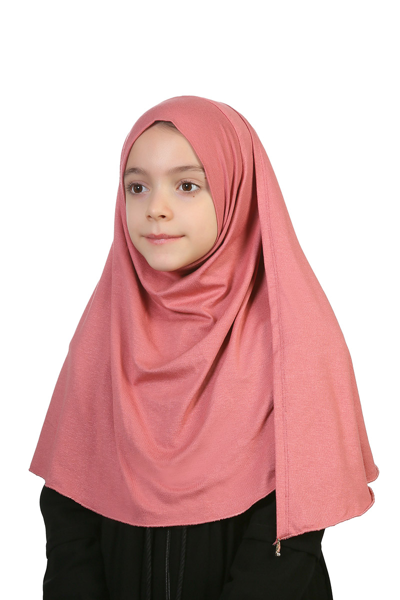 Çocuk Pratik Eşarp Ecrin Model Gülkurusu - 1