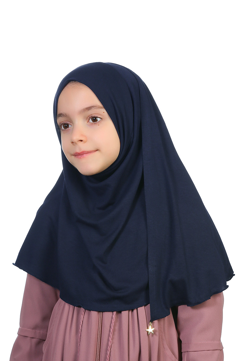 Çocuk Pratik Eşarp Ecrin Model Lacivert 