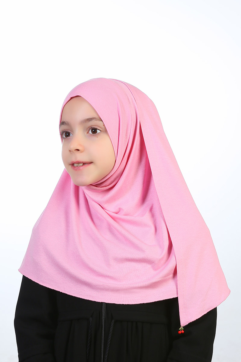 Çocuk Pratik Eşarp Ecrin Model Şeker Pembe - 1