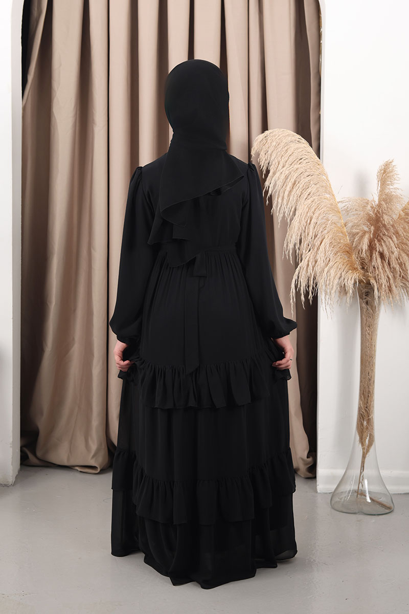 Çocuk Tesettür Abiye Sude Model Siyah - 3