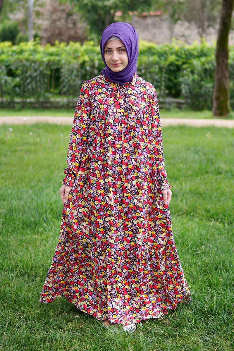 Çocuk Tesettür Elbise Meryem Model Karışık 